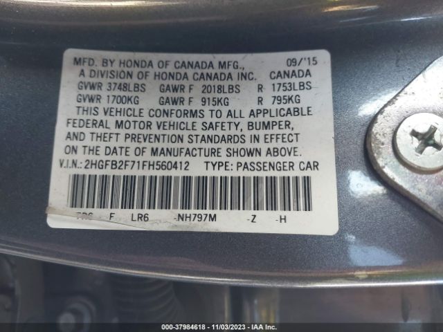 2HGFB2F71FH560412 Honda CIVIC SE