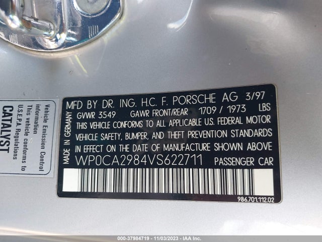 1997 PORSCHE BOXSTER WP0CA2984VS622711 Photo 8