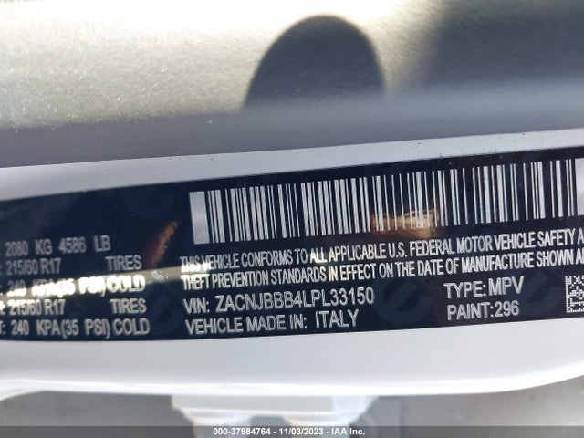 ZACNJBBB4LPL33150 Jeep Renegade Altitude