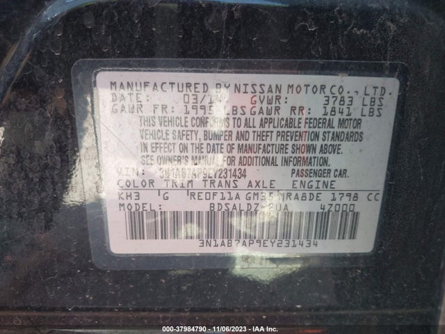 Nissan SENTRA SV 2014 3N1AB7AP9EY231434 Image 9