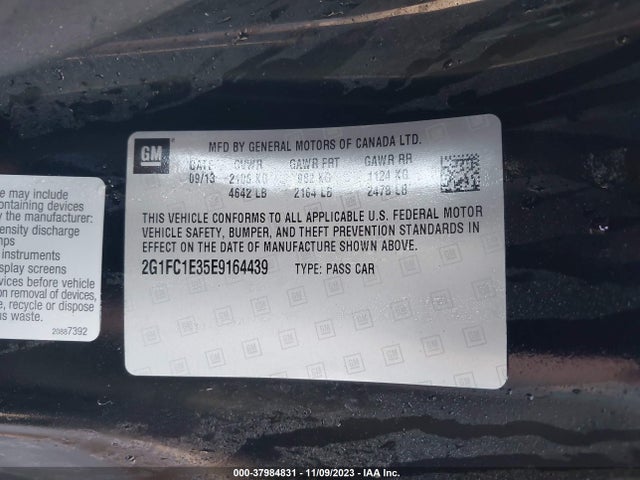 Chevrolet Camaro 2lt 2014 2G1FC1E35E9164439 Image 9