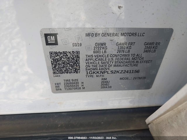 GMC Acadia Denali 2019 1GKKNPLS2KZ241156 Image 9
