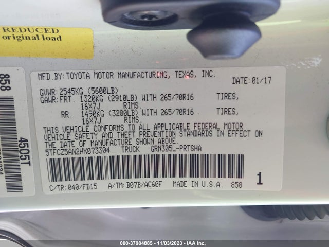 Toyota Tacoma 2017 5TFCZ5AN2HX073304 Image 22