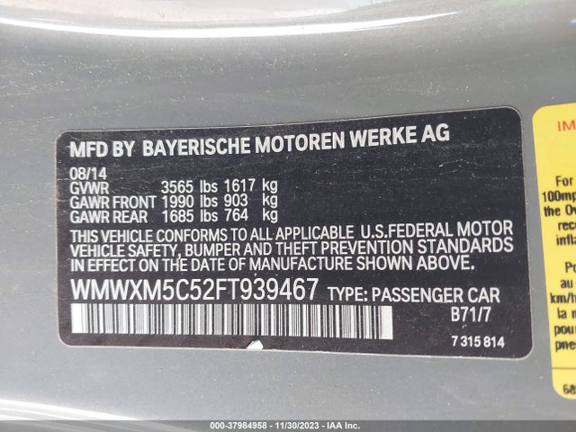 2015 MINI HARDTOP WMWXM5C52FT939467 Photo 8