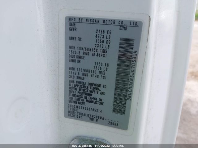 3N6CM0KN5JK705314 Nissan NV200 SV