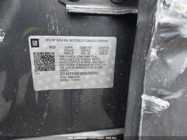 Chevrolet IMPALA LS 2019 2G11Y5SA1K9150202 Image 9