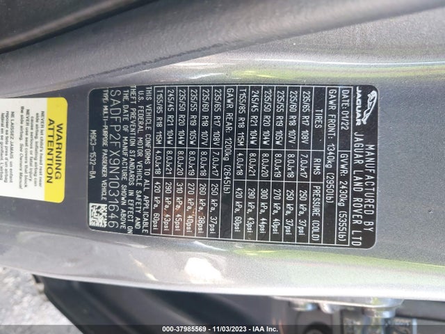 2022 JAGUAR E-PACE SADFP2FX9N1031646 Photo 8