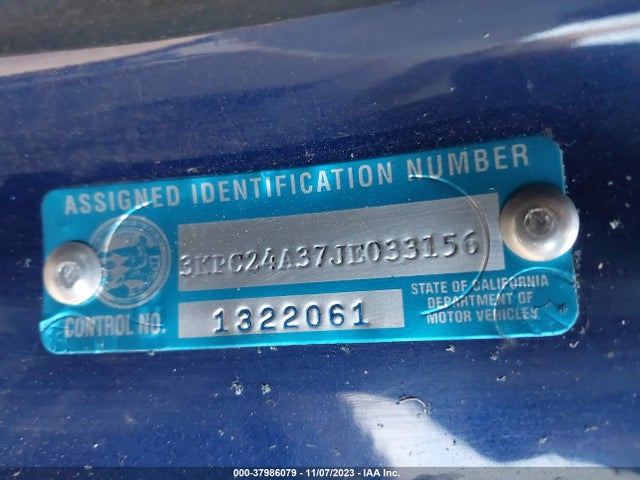 2018 HYUNDAI ACCENT SE VIN: 3KPC24A37JE033156
