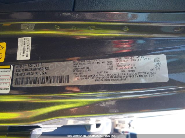 1C4HJXFN0PW501831 Jeep Wrangler Rubicon