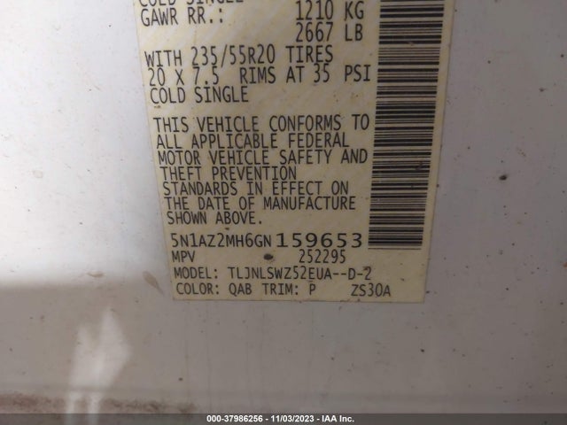 Nissan Murano Platinum 2016 5N1AZ2MH6GN159653 Image 9