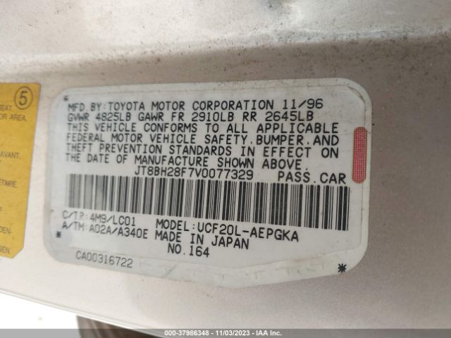 1997 LEXUS LS 400 LUXURY SDN JT8BH28F7V0077329 Photo 8