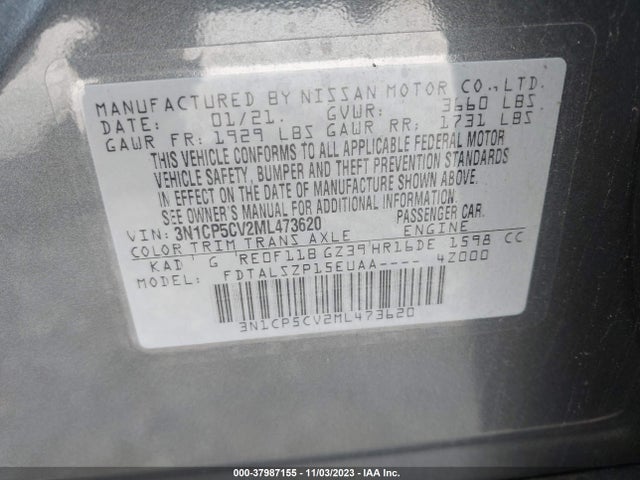 3N1CP5CV2ML473620 Nissan 2021