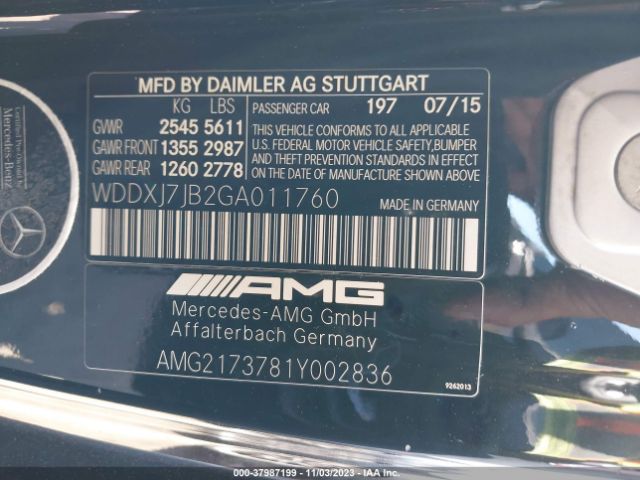 2016 MERCEDES-BENZ AMG S 63 WDDXJ7JB2GA011760 Photo 8