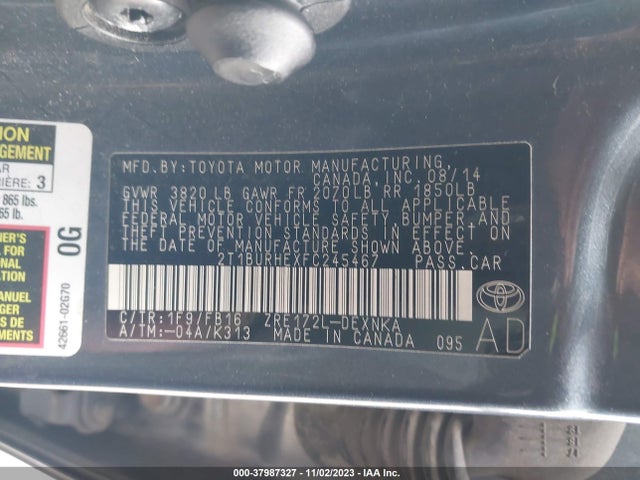 Toyota COROLLA LE 2015 2T1BURHEXFC245467 Image 9