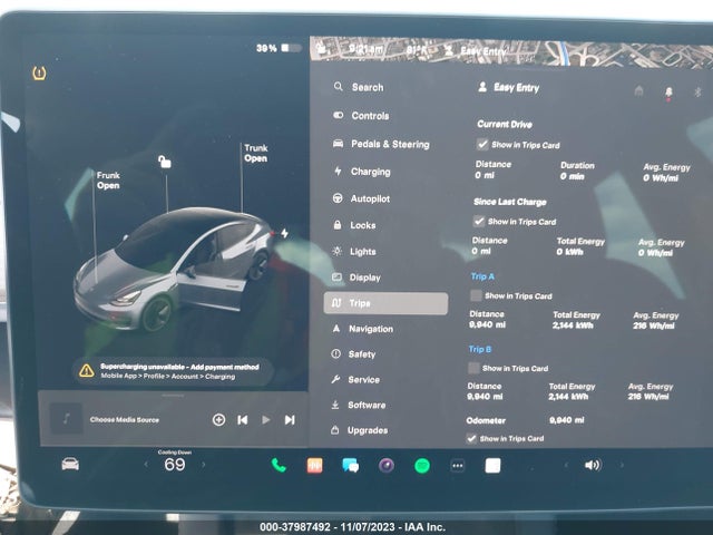 5YJ3E1EA3PF419588 Tesla Model 3 Rear-wheel Drive
