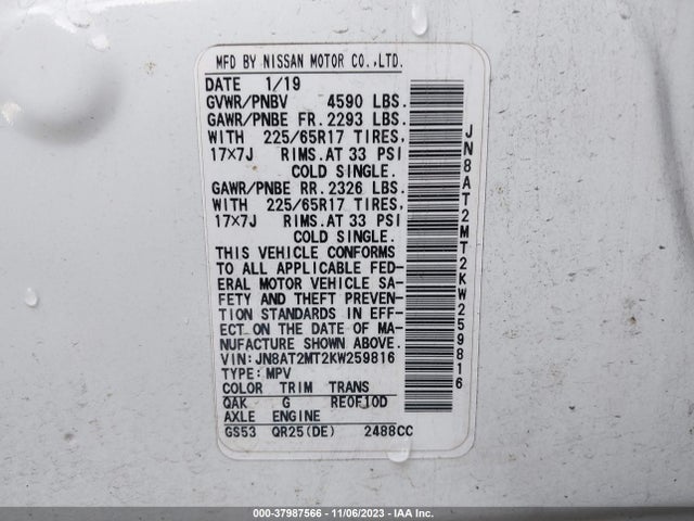 Nissan ROGUE SV 2019 JN8AT2MT2KW259816 Image 9