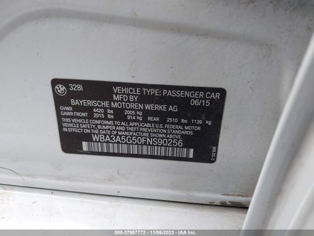 WBA3A5G50FNS90256 BMW 328I