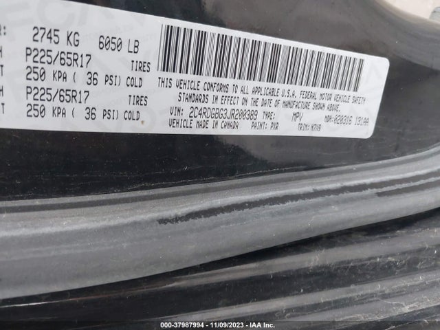 Dodge Grand Caravan Se Plus 2018 2C4RDGBG3JR200389 Image 9