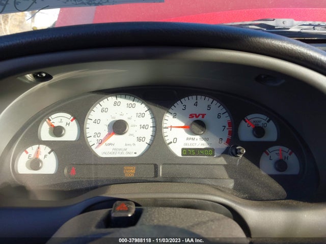 2003 FORD MUSTANG COBRA/10TH ANNIVERSARY PACKAGE VIN: 1FAFP49Y53F314921