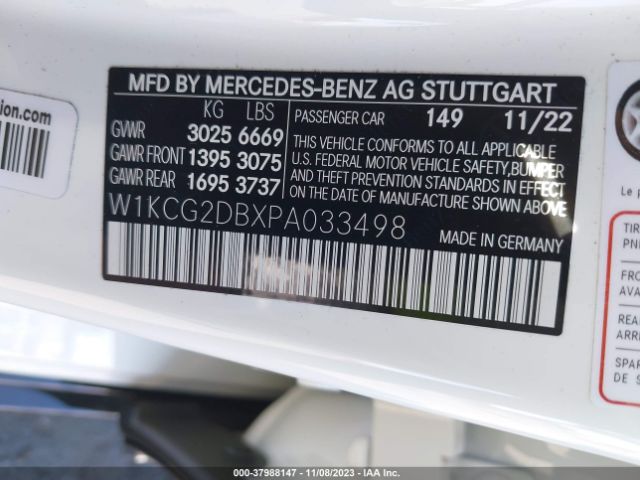W1KCG2DBXPA033498 Mercedes-Benz EQS 450