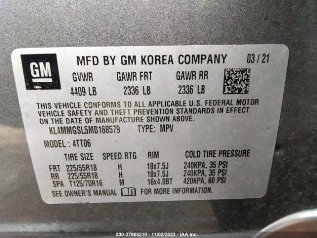 2021 BUICK ENCORE GX KL4MMGSL5MB168579 Photo 8