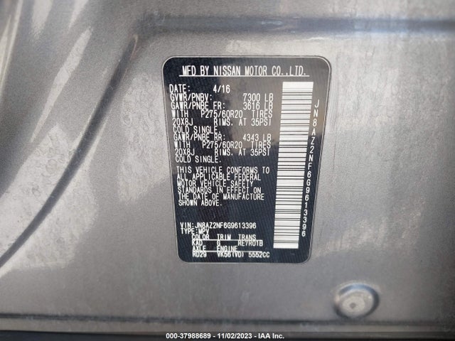 JN8AZ2NF6G9613396 Infiniti QX80