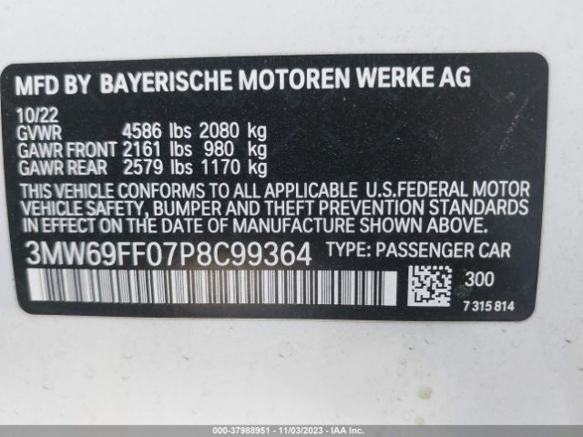 3MW69FF07P8C99364 BMW 3 Series 330i