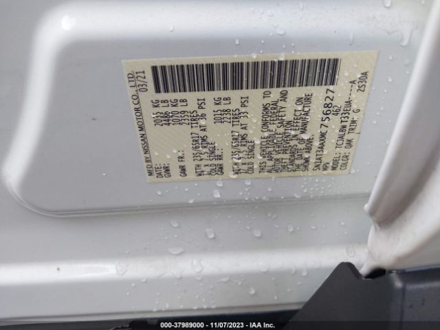 5N1AT3AAXMC756827 Nissan Rogue S Fwd