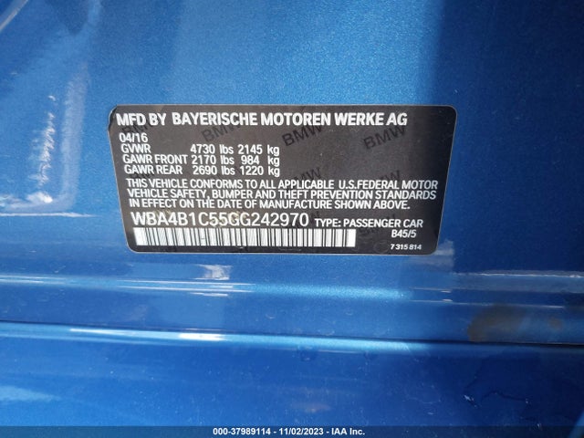 BMW 435i Gran Coupe 2016 WBA4B1C55GG242970 Image 9