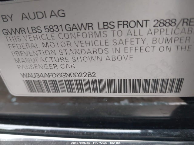 WAU34AFD6GN002282 Audi A8 L 3.0t
