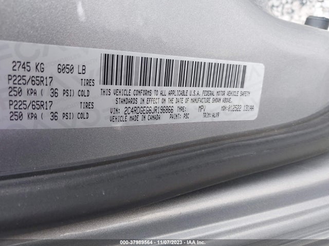 Dodge Grand Caravan Gt 2018 2C4RDGEG6JR196866 Image 9
