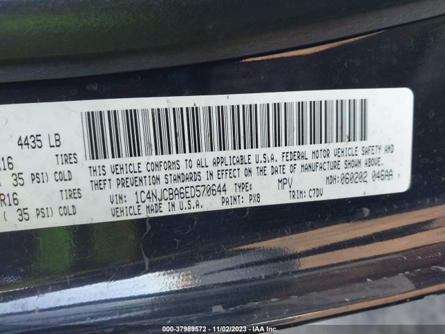 Jeep Compass Sport 2014 1C4NJCBA6ED570644 Image 9