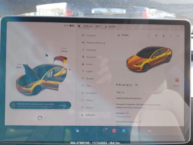 5YJ3E1EAXPF497401 Tesla Model 3 Rear-wheel Drive