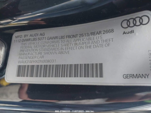 2013 AUDI A5 WAUCFAFHXDN008031 Photo 8