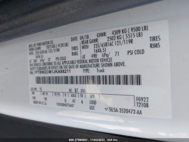 1FTBW2CM1JKA88211 Ford Transit-350