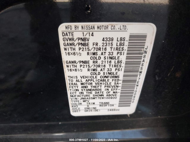 Nissan Rogue Select S 2014 JN8AS5MT7EW100900 Image 9