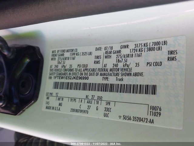 Ford F-150 Xlt 2018 1FTEW1E52JKE96990 Image 9