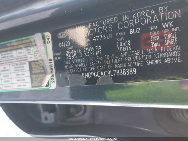 KNDP6CAC8L7838389 KIA SPORTAGE S