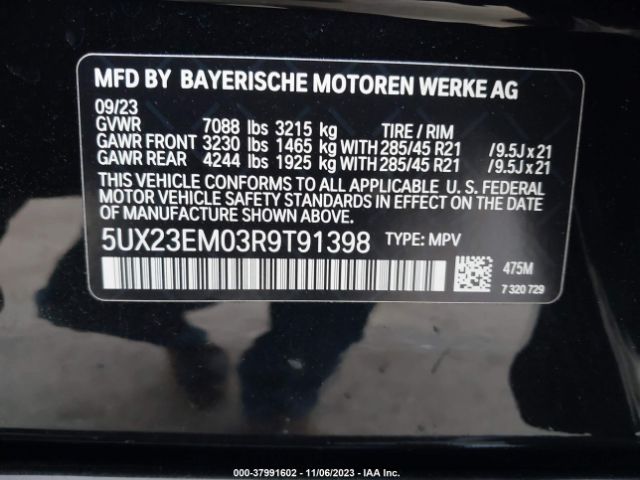 5UX23EM03R9T91398 BMW X7 Xdrive40i
