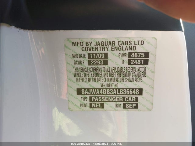 2010 JAGUAR XK SAJWA4GB3ALB36648 Photo 8