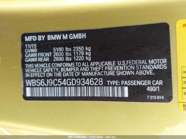WBS6J9C54GD934628 BMW M6