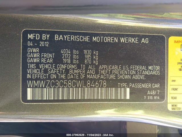 2012 MINI COOPER S COUNTRYMAN WMWZC3C58CWL84678 Photo 8