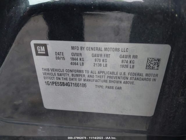 1G1PE5SB4G7166186 Chevrolet Cruze Limited 1lt Auto