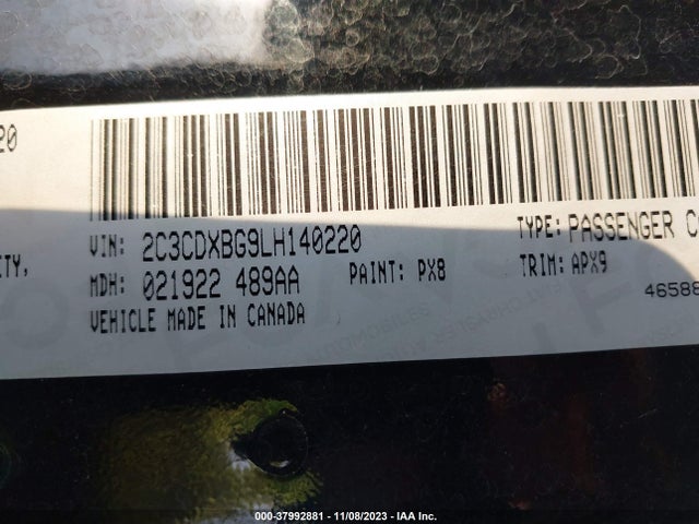 Dodge Charger Sxt Rwd 2020 2C3CDXBG9LH140220 Image 9