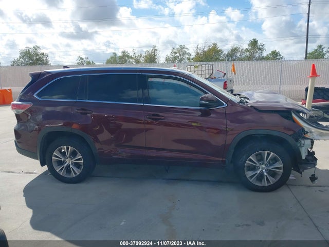 2014 TOYOTA HIGHLANDER XLE V6 VIN: 5TDKKRFH8ES008565