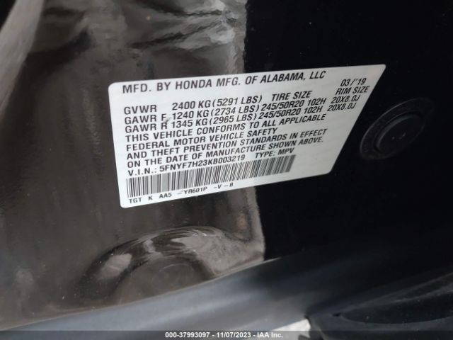 5FNYF7H23KB003219 Honda Passport Sport