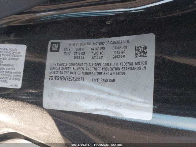 2G1FS1EW7E9198671 Chevrolet Camaro 1ss