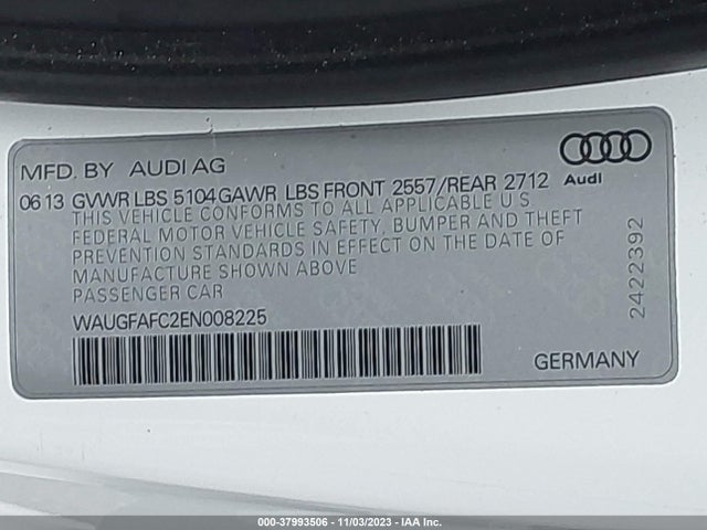 WAUGFAFC2EN008225 Audi A6 2.0t Premium