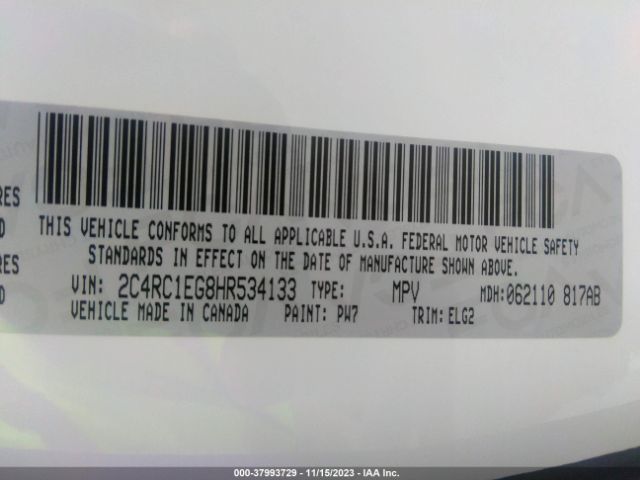 2017 CHRYSLER PACIFICA 2C4RC1EG8HR534133 Photo 8