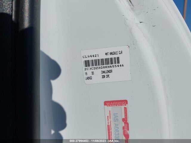 Dodge Challenger Sxt 2019 2C3CDZAG8KH655446 Image 9